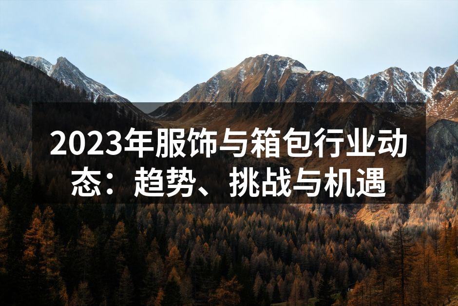 2023年服饰市场趋势分析